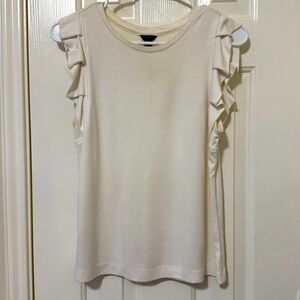 Ann Taylor Sleeveless Suit Separate White Blouse
